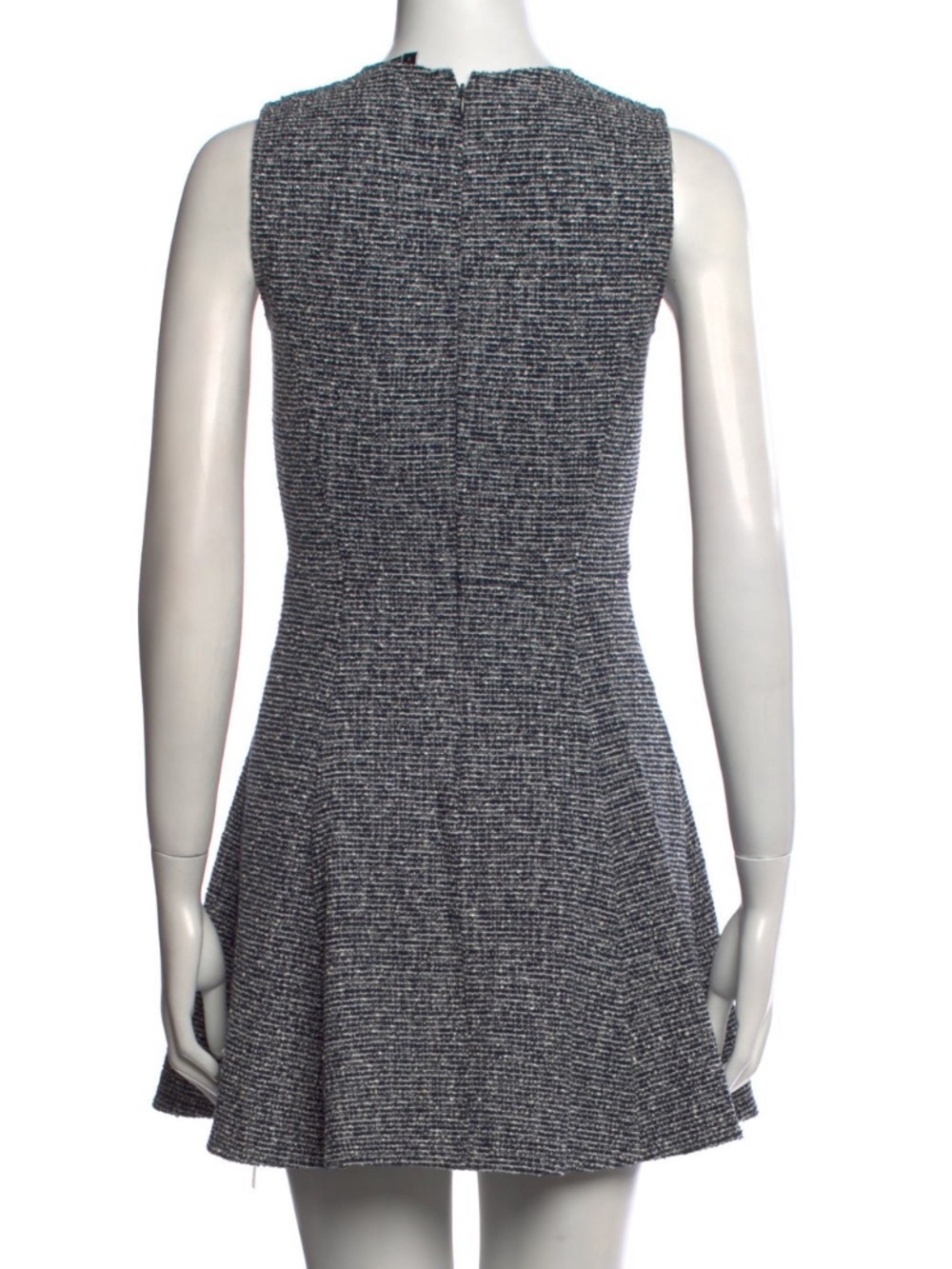 Theory Grey Textured Fit-and-Flare Dress - Picture 3 of 3
